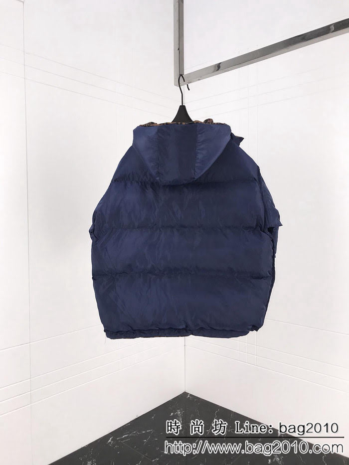 FENDI芬迪 18專櫃同步 秋冬新款 全方位FF圖案 兩面穿 羽絨棉服 情侶款 ydi2219